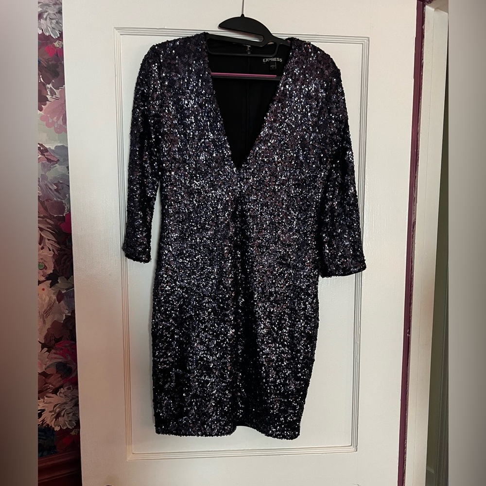 Purple sequin dress